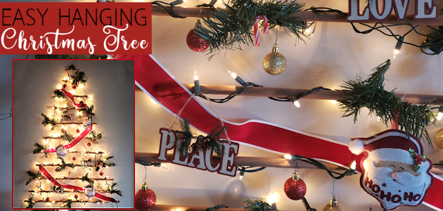 Easy DIY Hanging Wall Christmas Tree