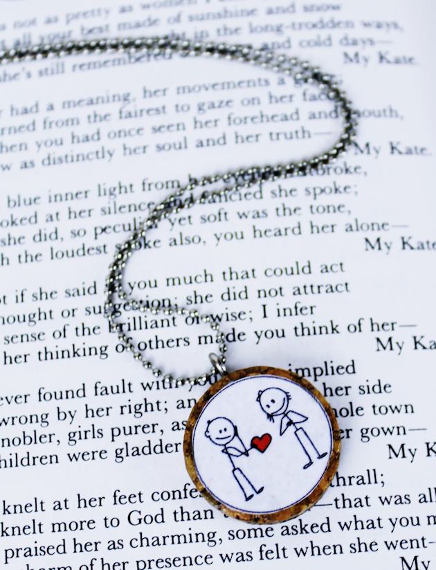 A beautiful little DIY necklace to give someone you love, made from a cork, our free printable and a hardware eyelet. So simple but so meaningful!