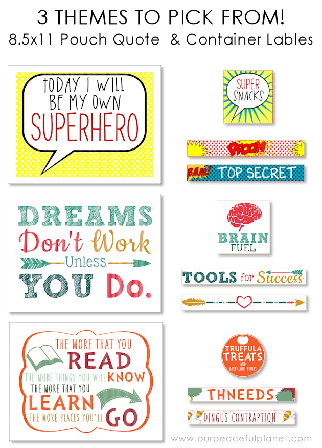 This portable desk makes the perfect homework helper & your kids will look forward to doing it! We've got three printable themes you can choose to inspire!