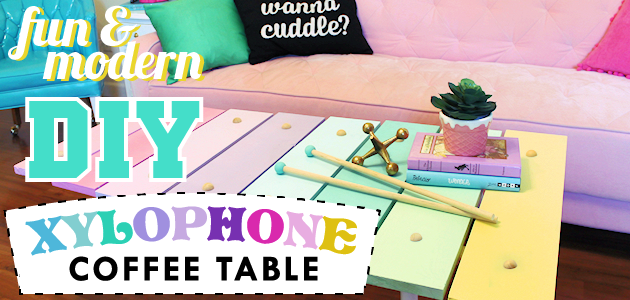 Fun Modern Xylophone DIY Coffee Table
