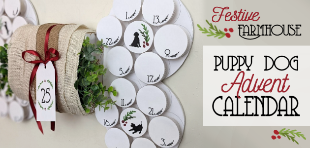 Festive Farmhouse Puppy Dog Advent Calendar DIY