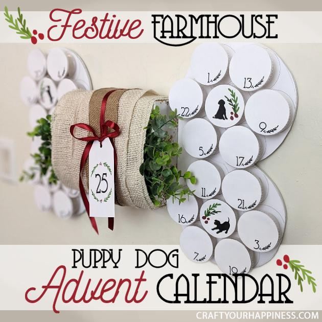 Kids shouldn't be the only ones who enjoy a holiday countdown. Check out our DIY farmhouse puppy dog advent calendar for your furry child! 