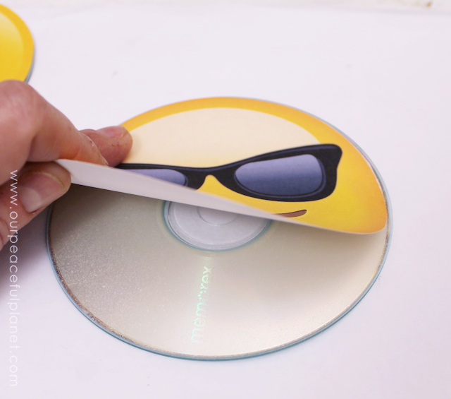 Free Emoji Fans Made from CDs with Printable 8