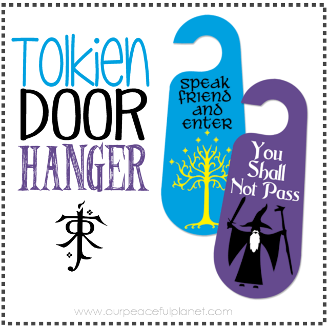 Free printable pattern to make this double sided Gandalf You Shall Not Pass door hanger with Speak Friend and Enter on the back. Made from foam board!