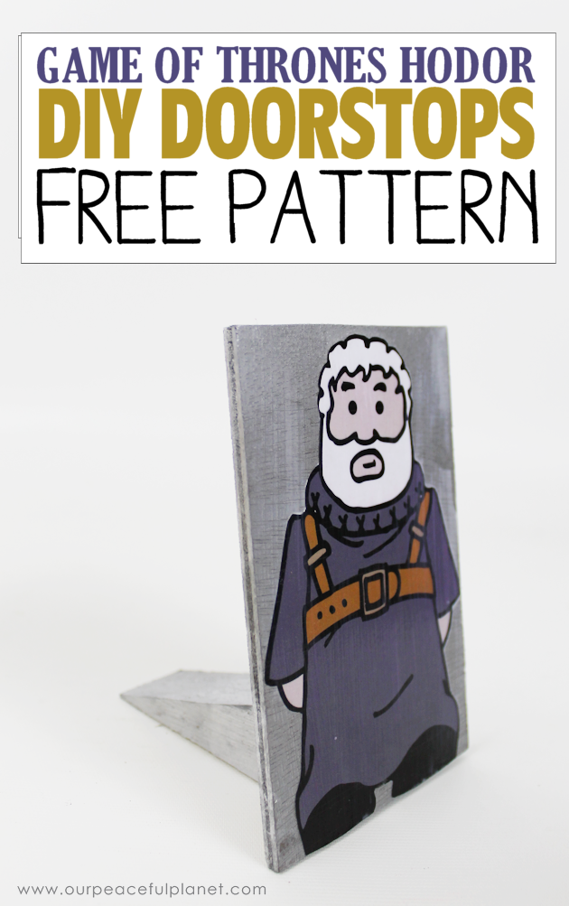 A quick and appropriate doorstop with free printables that you can make to honor this man whose huge size was only appareled by his huge heart.