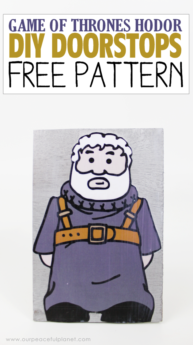 A quick and appropriate doorstop with free printables that you can make to honor this man whose huge size was only appareled by his huge heart.