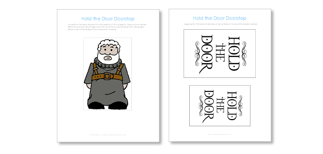 A quick and appropriate doorstop with free printables that you can make to honor this man whose huge size was only appareled by his huge heart. 