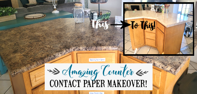Learning how to cover a countertop with contact paper is easier than you think! It can last a long time if you're careful with it!