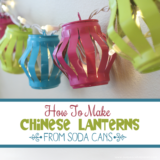 Learn how to make Chinese lanterns that you can string inside or outside your home for parties or events. They are wonderful upcycles made from soda cans!