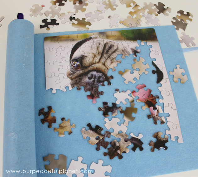 Here's a great upcycle idea for storing and putting together small puzzles. It's a portable puzzle mat and you'll be amazed what it's created from!