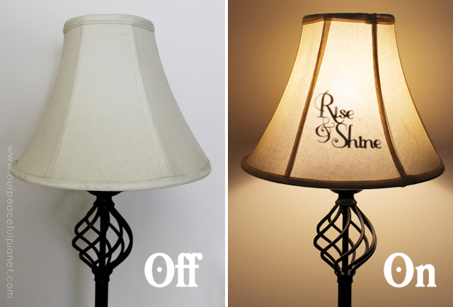 Your lamps can hold a surprise message when turned on! All it takes is our FREE PATTERNS, some cardstock and an X-ACTO knife. (We also have a Silhouette cutter download!) We have a variety of messages all ready for you to print and cut out. What a unique way to “brighten” your home!