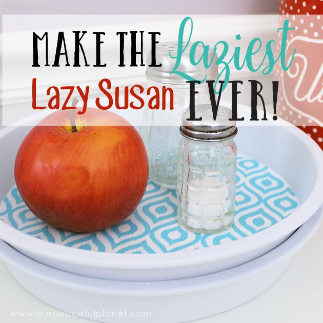 This DIY Lazy Susan is one of the most awesome upcycle projects ever and it’s incredibly useful and inexpensive to make. Plus it has all kinds of uses!