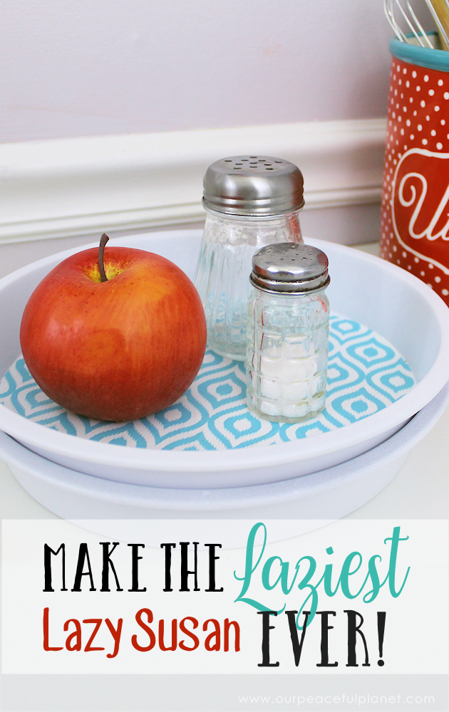 This DIY Lazy Susan is one of the most awesome upcycle projects ever and it’s incredibly useful and inexpensive to make. Plus it has all kinds of uses!