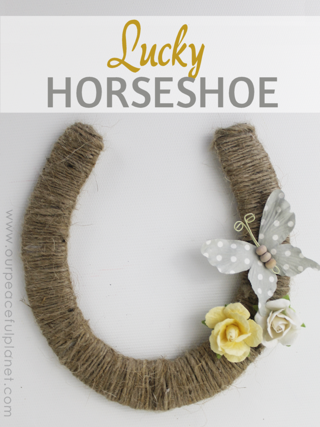 Invite good luck into your home by hanging a beautiful lucky horseshoe. Use a typical horseshoe or make one out of foam board with our pattern. It's easy!