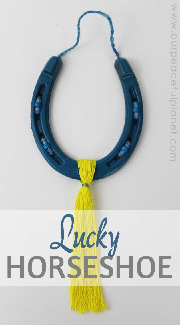 Invite good luck into your home by hanging a beautiful lucky horseshoe. Use a typical horseshoe or make one out of foam board with our pattern. It's easy!