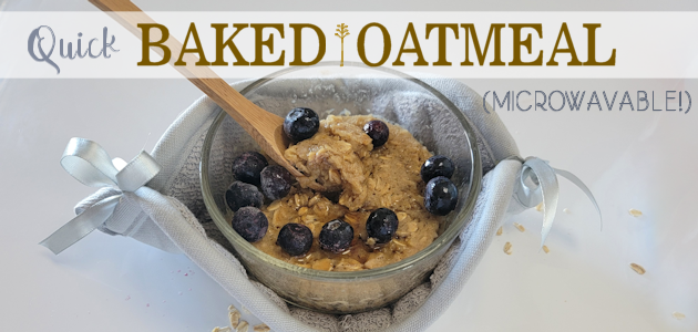 Moist Quick Microwave Baked Oatmeal