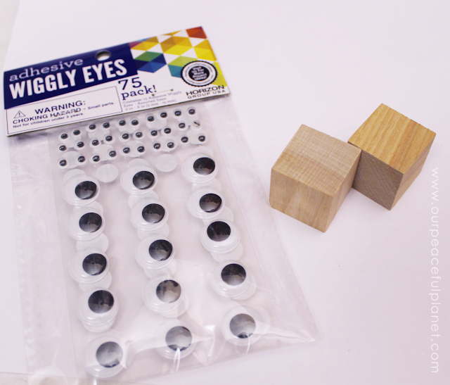 Monster! is a fun Halloween game you can quickly make using our free printables, a wood block and some wiggle eyes. Entertaining for adults and children!