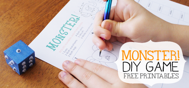 Monster! A Halloween Game (Free printables)