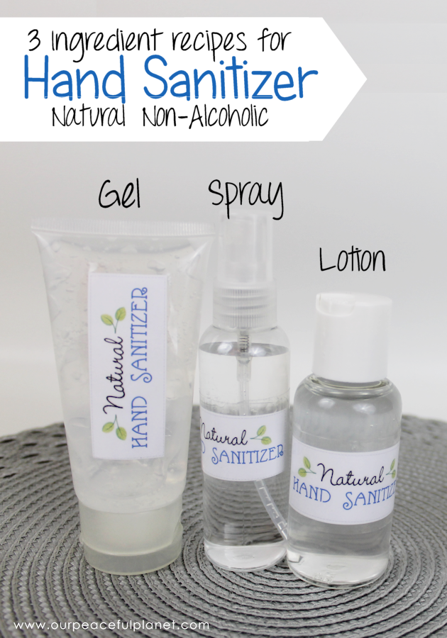 Whip our our 3 ingredient DIY hand sanitizer in minutes! It has no alcohol, is natural, safe and good for your skin. There's even a 2 ingredient version!