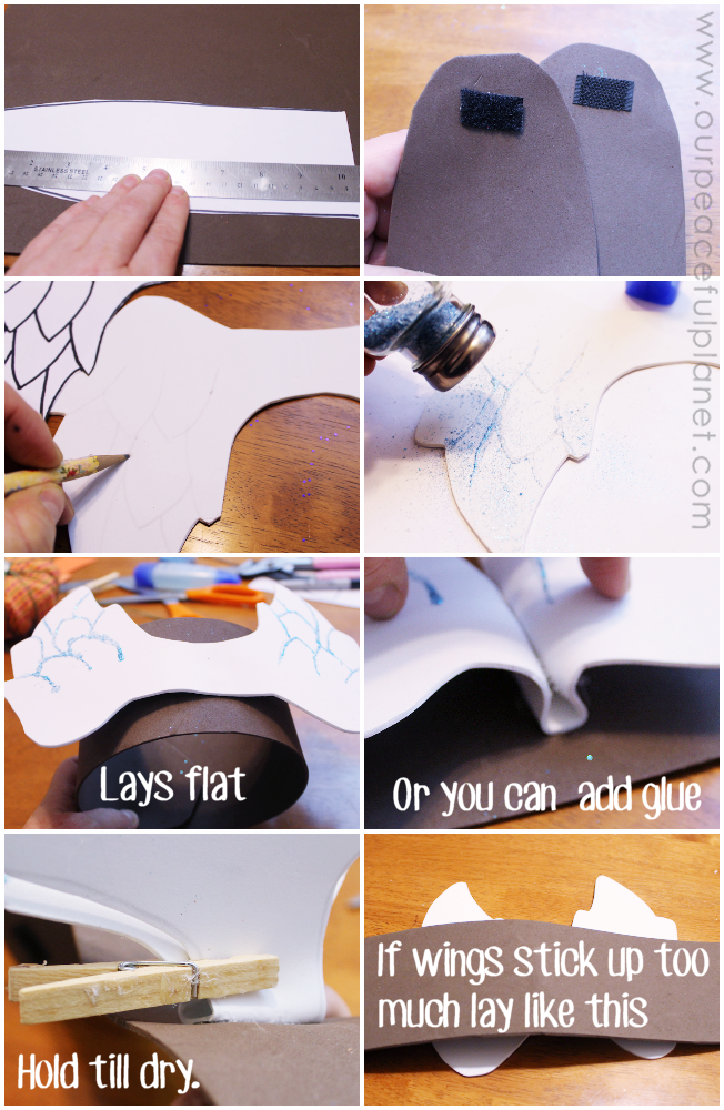 Unique small dog Halloween costume ideas made from craft foam! Free patterns! Superman dog costume, a Mad Hatter dog costume, Gandalf dog costume & more!