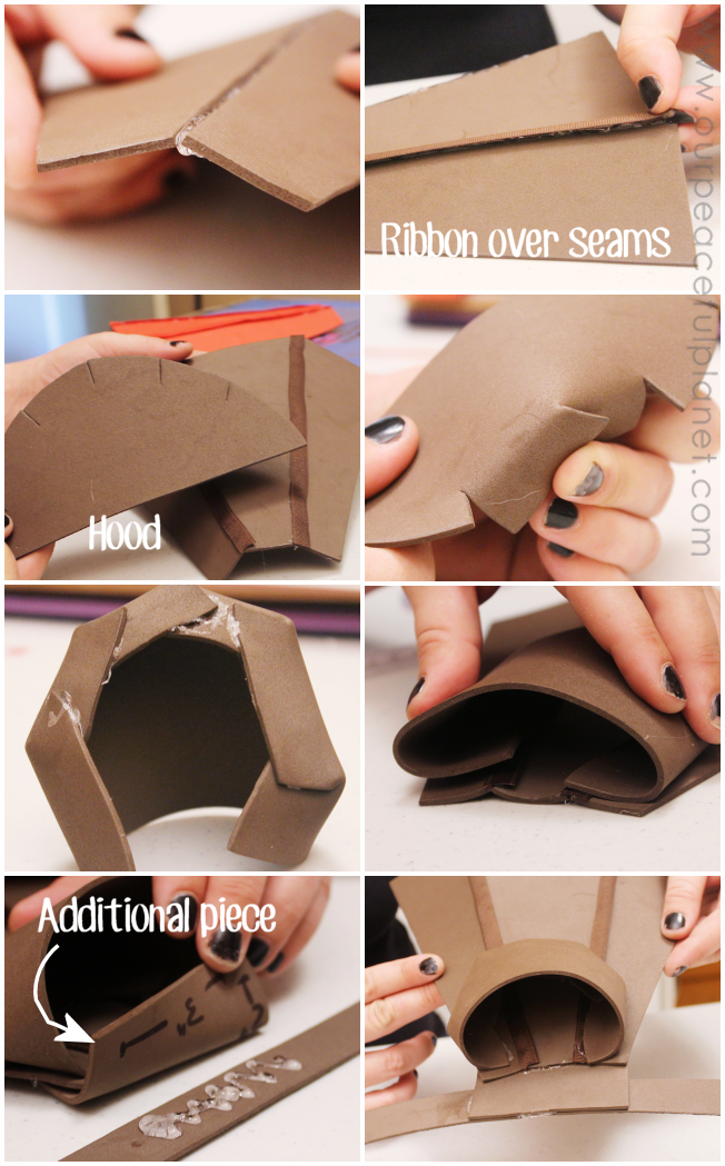 Unique small dog Halloween costume ideas made from craft foam! Free patterns! Superman dog costume, a Mad Hatter dog costume, Gandalf dog costume & more!