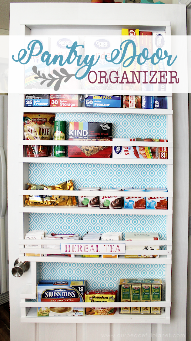 Build your own affordable pantry door organizer with some wood and a few basic tools. It's easier than you think and you'll love the extra storage!