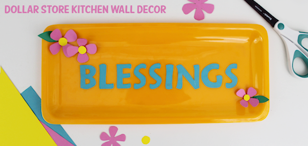Darling Dollar Store Plastic Plate Kitchen Wall Decor