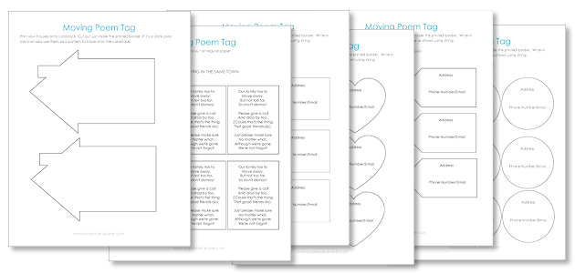 Moving can be bittersweet but these printable poetic moving announcements are a fun way to let your neighbors know you'll miss them and to keep in touch!