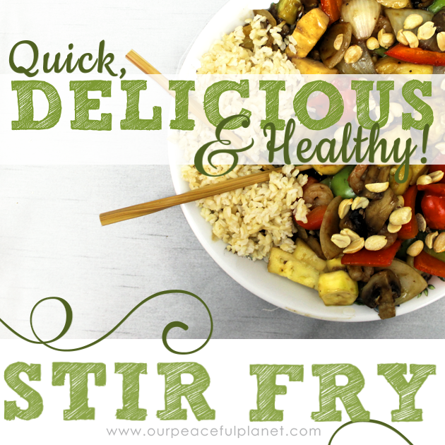 The best thing about this quick, yummy & healthy stir fry recipe is there's no measuring! Grab the veggies you like, some "special sauce" & your chopsticks!