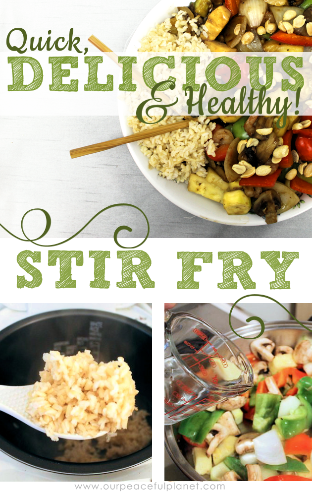 The best thing about this quick, yummy & healthy stir fry recipe is there's no measuring! Grab the veggies you like, some "special sauce" & your chopsticks!