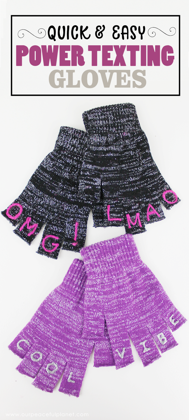 Do you love to text? Are your hands cold? Do you get tired of taking gloves on and off to do said texting? DIY Power Texting Gloves to the rescue!