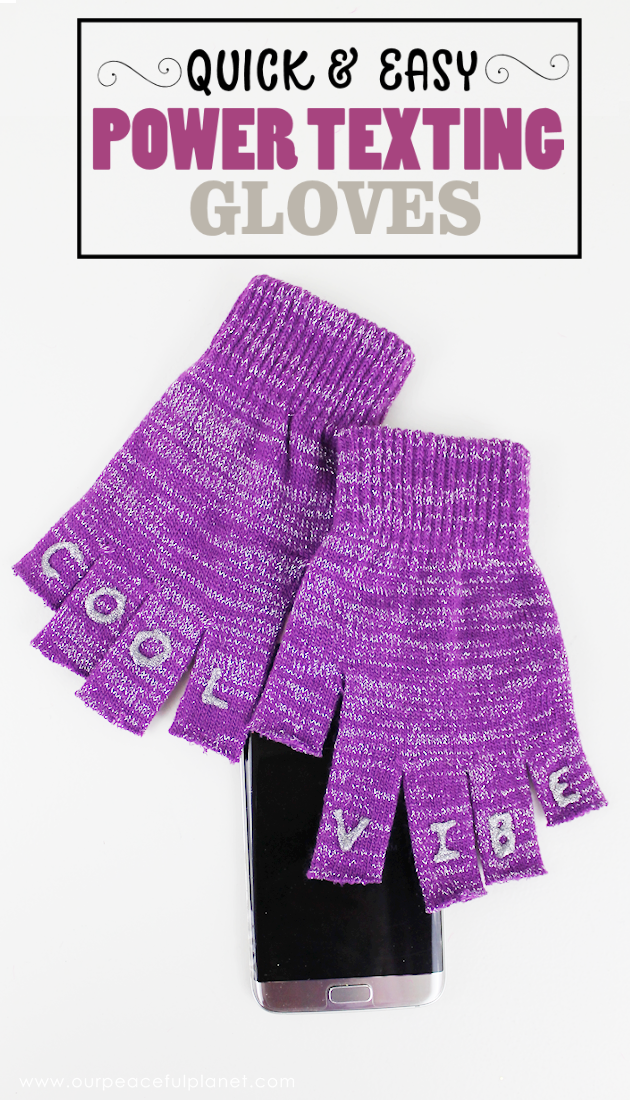 Do you love to text? Are your hands cold? Do you get tired of taking gloves on and off to do said texting? DIY Power Texting Gloves to the rescue!