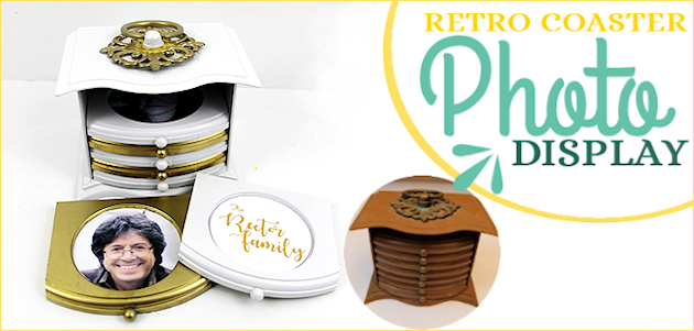 Classy Thrift Store Retro Coaster Photo Upcycling Project