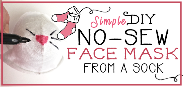 Simple DIY No-Sew Face Mask From a Sock