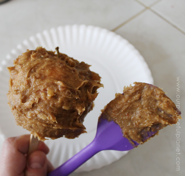 Our Simple Healthy Candy Apple Recipe is quick fall treat that you can feel good about eating and giving the kids. All it takes is apples, dates and nuts!