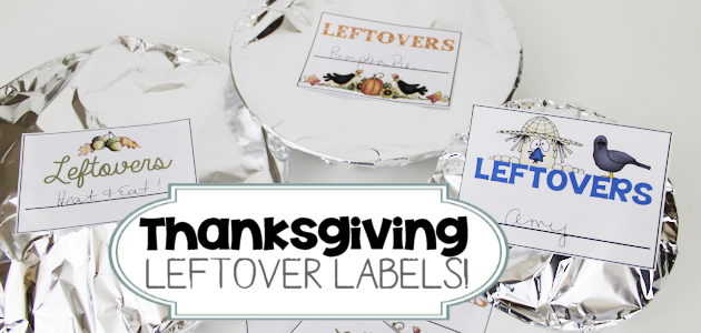 Thanksgiving Leftovers Labels