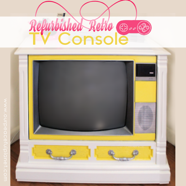 We'll show you how we took an old working console TV and turned it into a piece of art with nothing more than some paint! It made a perfect gaming TV!