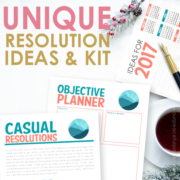 Rethink your resolutions this year with our free New Years Resolution Ideas Kit featuring Casual Resolutions, the fun no stress way to set goals!