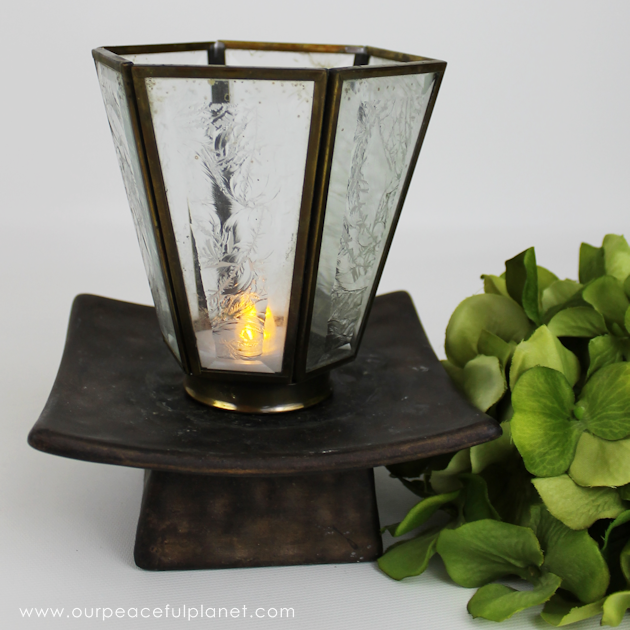 This beautiful illuminated upcycled decor light was made from the covers on an old ceiling fan. Learn to look past what something is to what it can become.