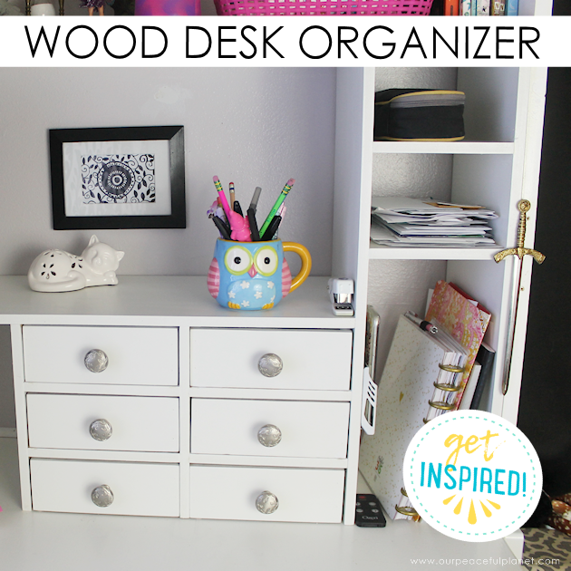 We built this lovely custom desk organizer with some basic wood tools. It comes with the Google Sketchup file you can adjust to fit your own needs