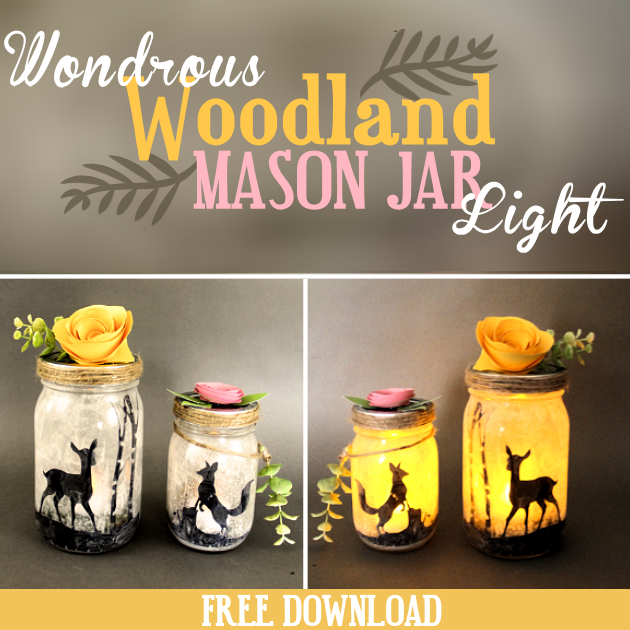 Not your typical mason jar light, these wondrous woodland silhouettes will bring a whimsical touch of nature into your home. Get your free download now!